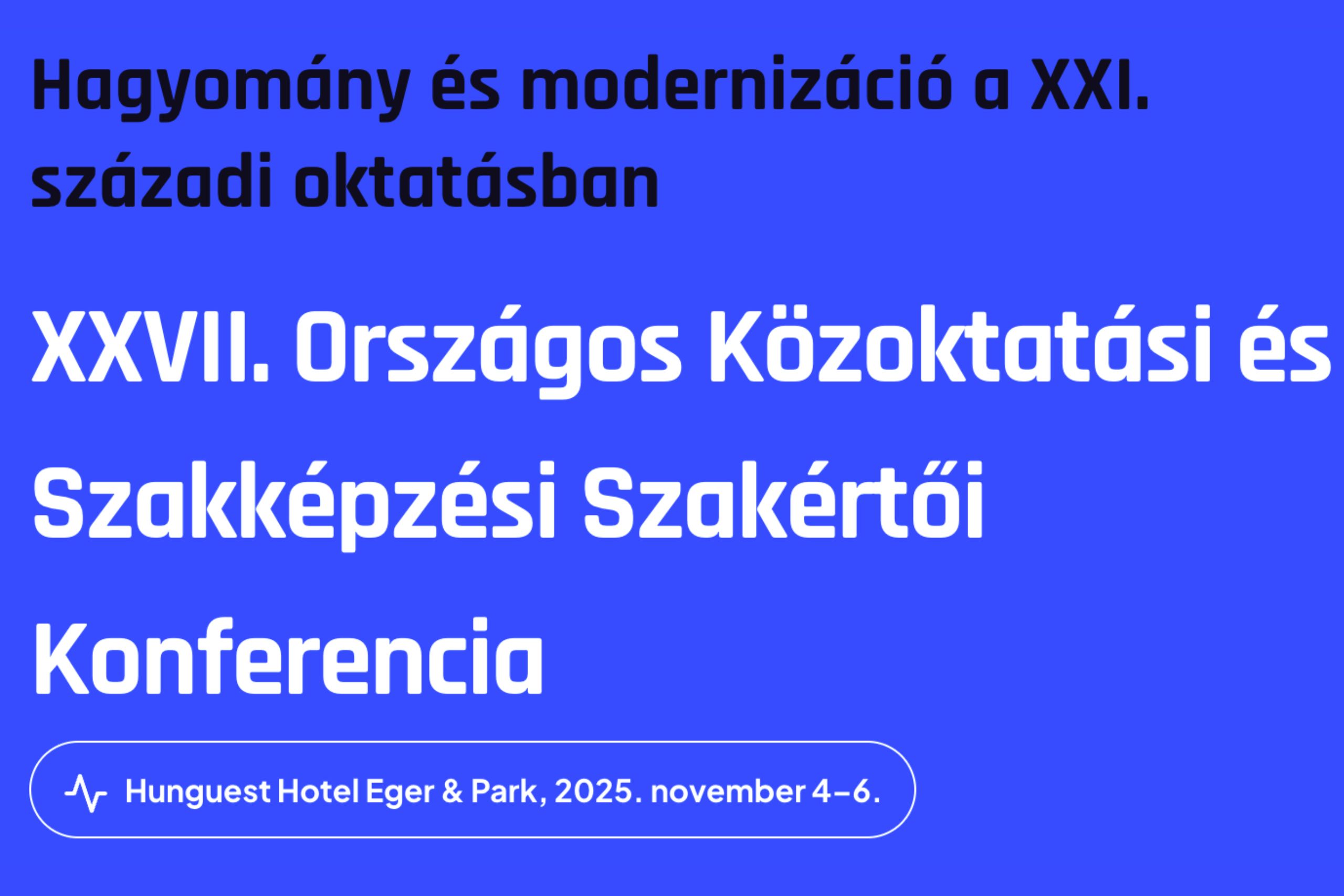 Education: NEXT a XXVII. Országos Közoktatási és Szakképzési Szakértői Konferencián